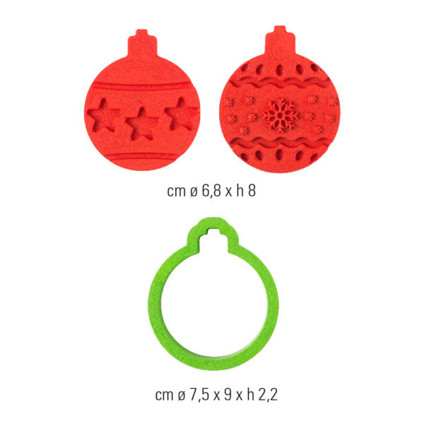 Conjunto de Cortador e Marcador de Bolas de Natal -