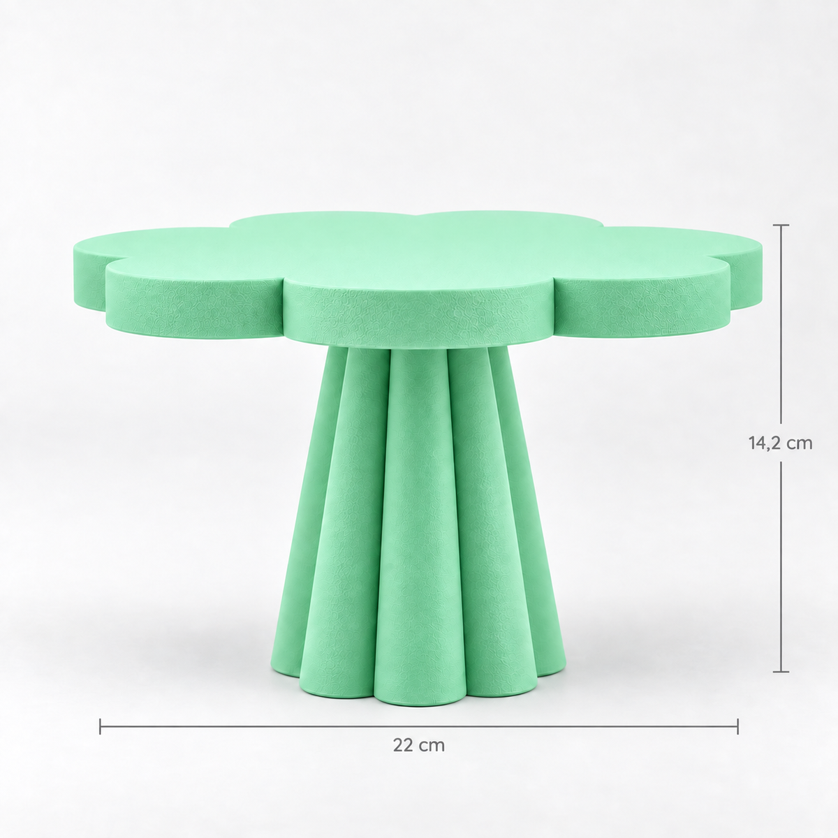 Prato de Bolo Flora 22x14cm - Verde Menta