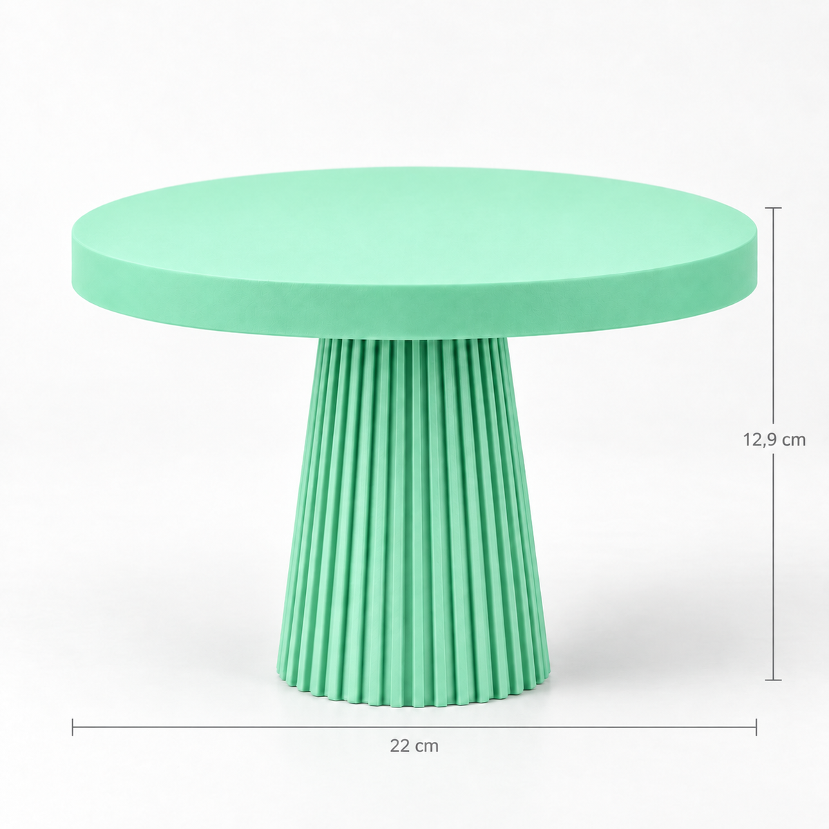 Prato de Bolo Plissado 22x13cm - Verde Menta