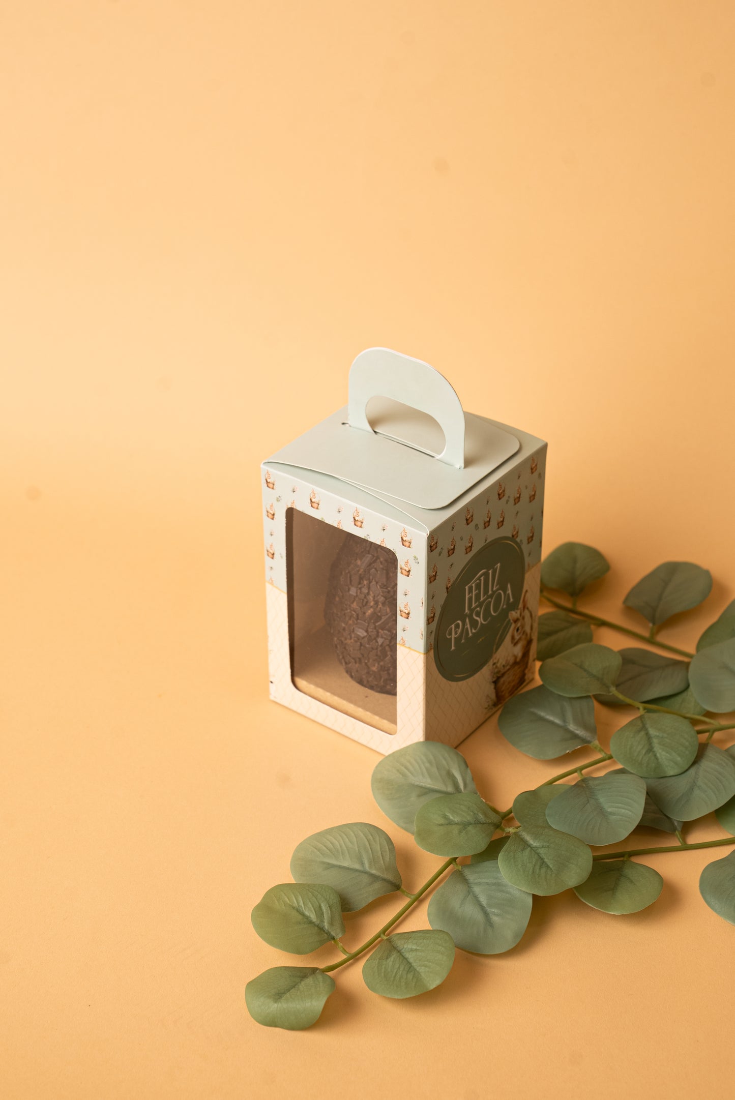 Caixa com Alça c/ Base para Ovo de 100/150g - Linha Florescer