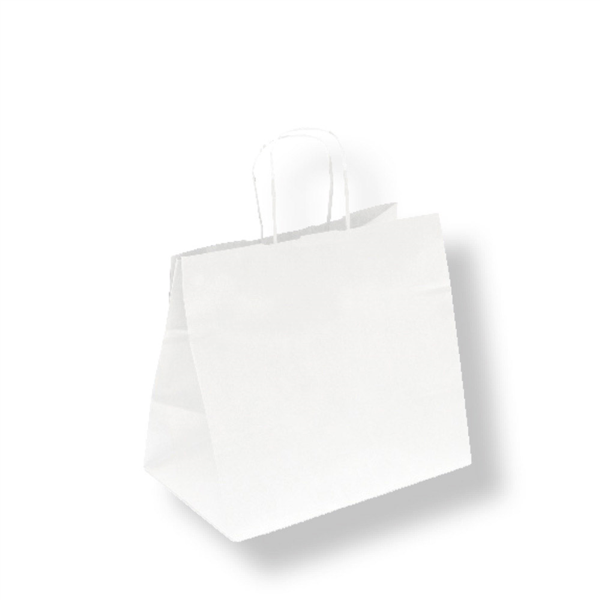 Saco Asa Torcida Branco 27+16x28cm - PACK 10un