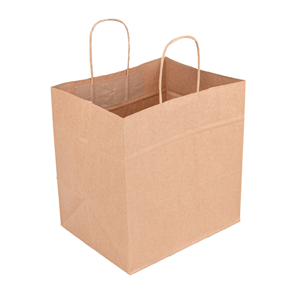 Saco Asa Torcida Kraft 27+16x28cm - PACK 10un