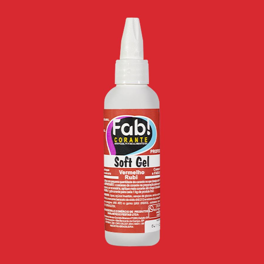 Corante SoftGel 60gr Vermelho Rubi