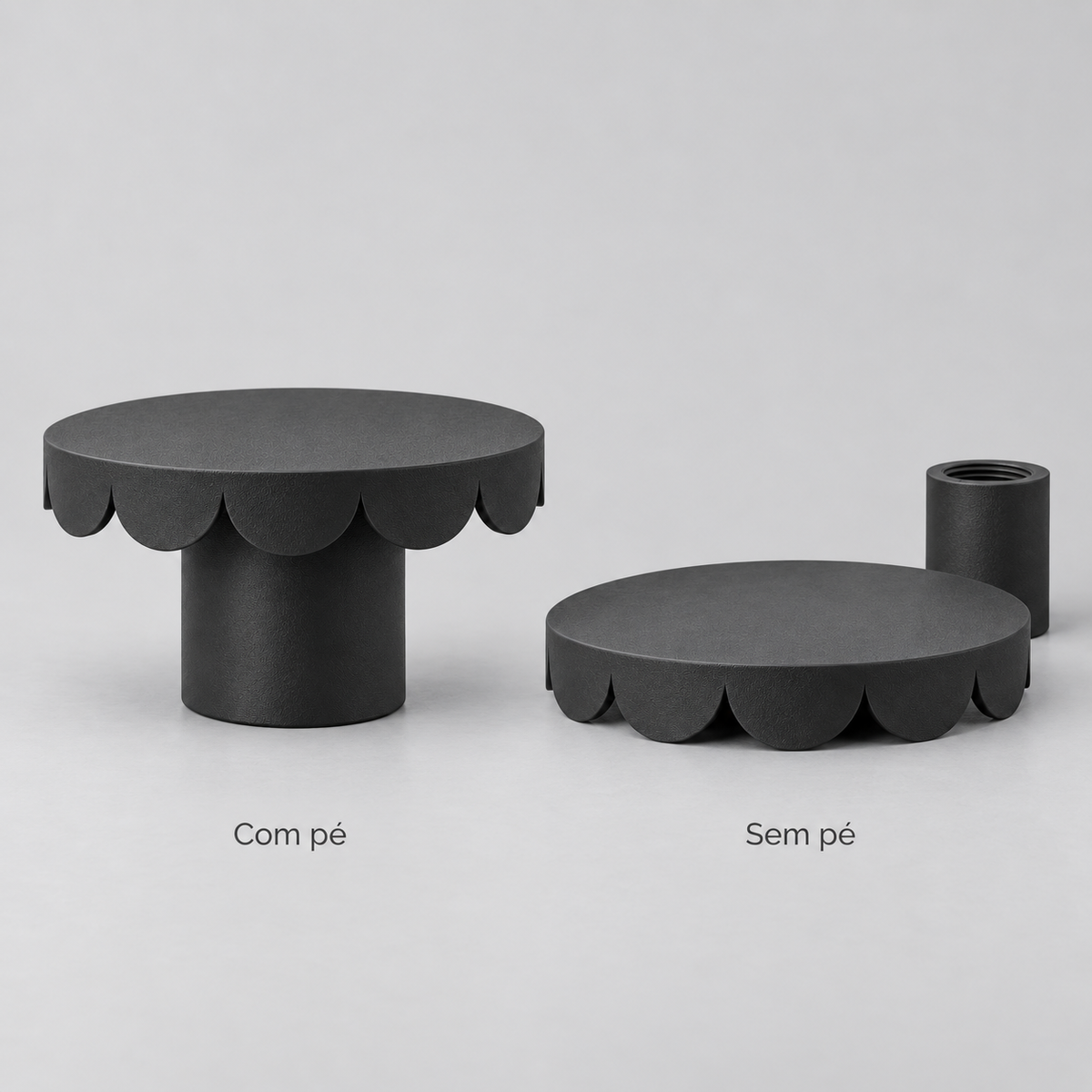 Prato de Bolo Pétala - Preto