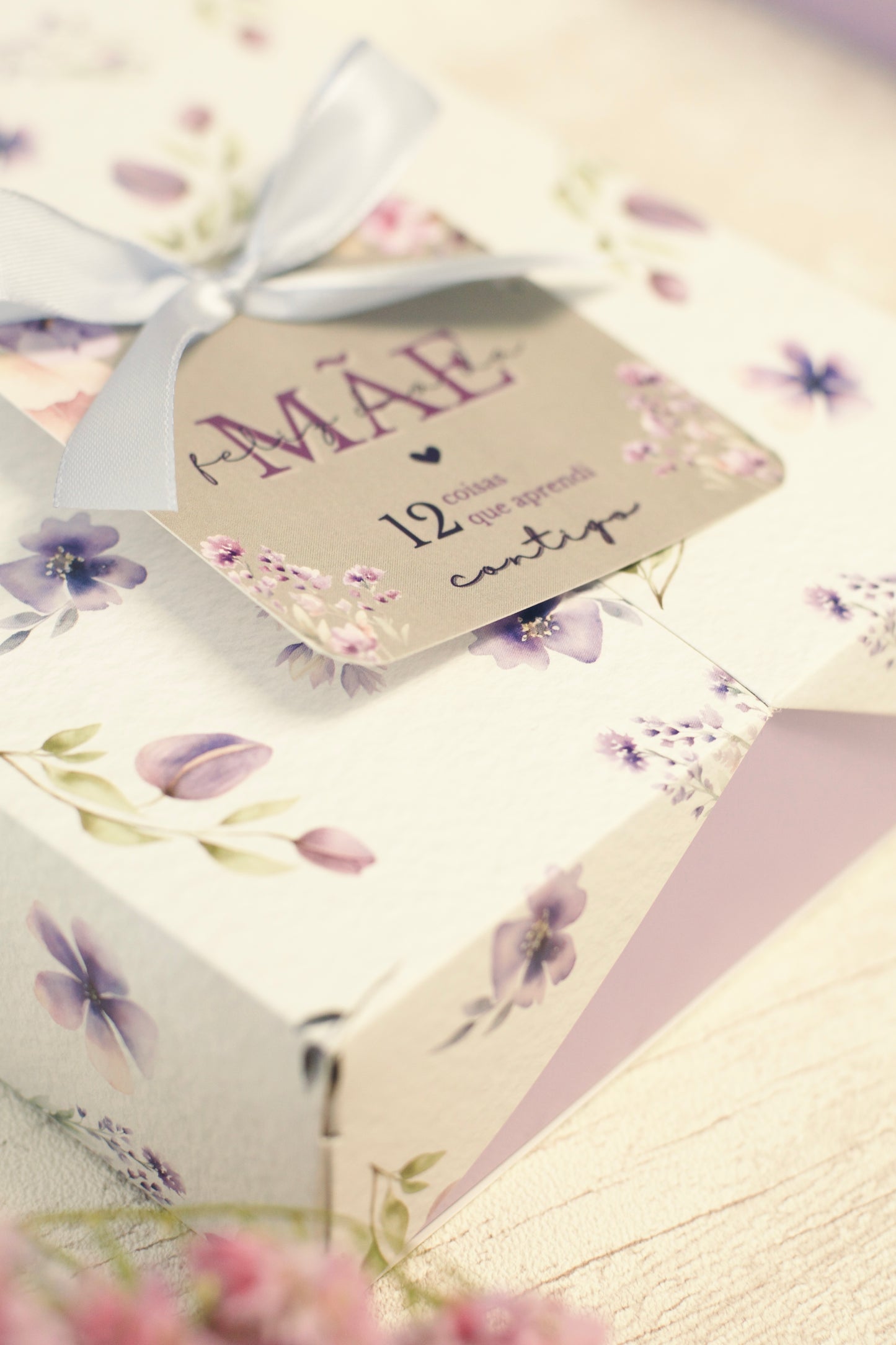Caixa 12 Doces c/ Mensagens e Etiqueta - Dia da Mãe - REF. 202404.003M