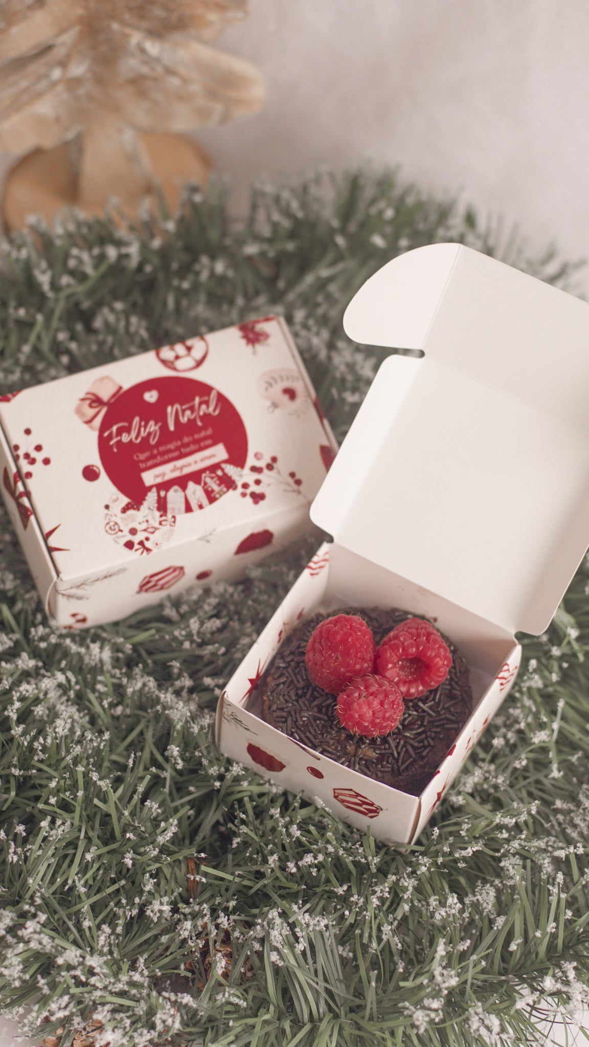Caixa Presente Natal 6,5cmx6,5cm - 10UN