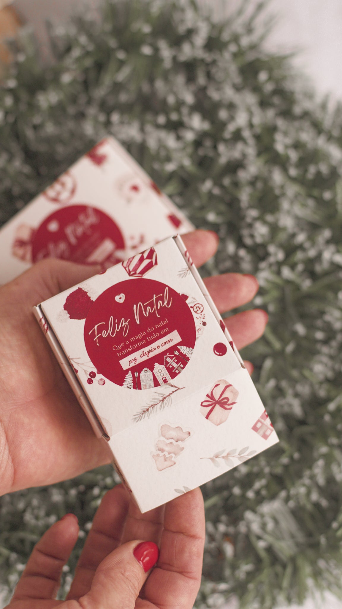 Caixa Presente Natal 6,5cmx6,5cm - 10UN