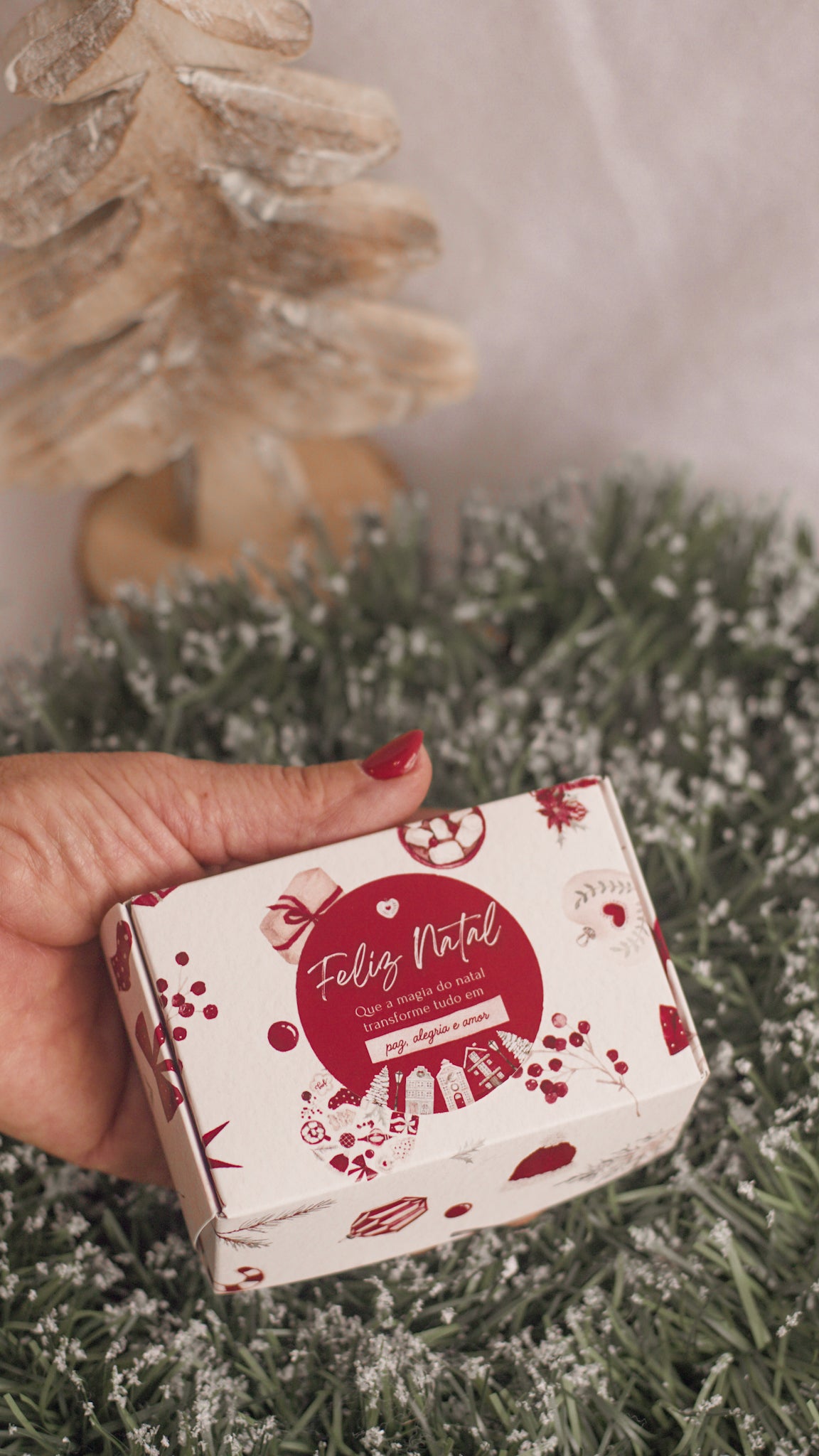 Caixa Presente Natal 6,5x10cm - Pack 10UN