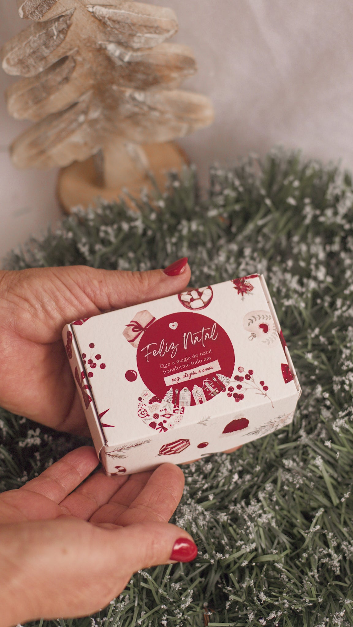 Caixa Presente Natal 6,5x10cm - Pack 10UN