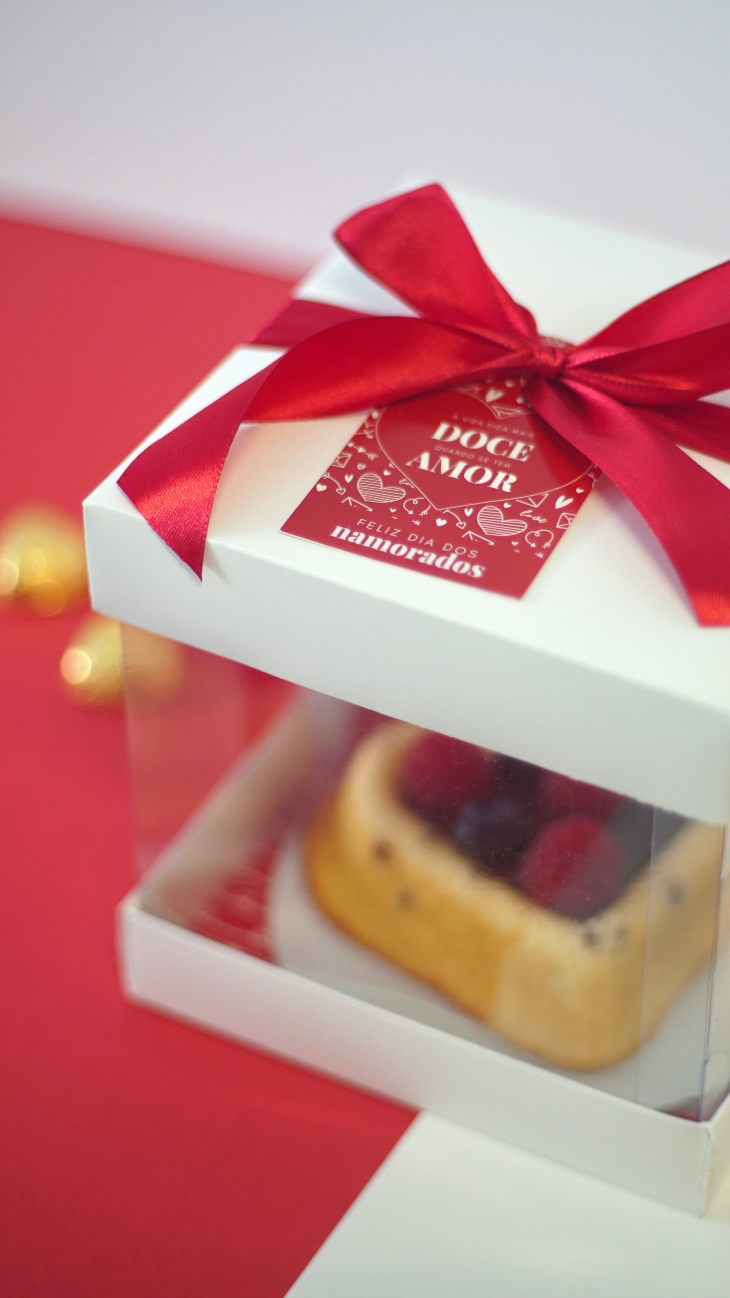 Caixa Mini Bolo c/ Etiqueta - Dia dos Namorados