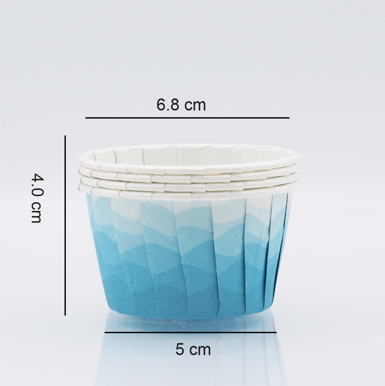 Cápsulas Cupcake Mármoreado Azul - 24UN