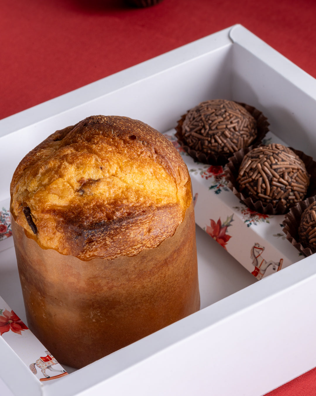 Caixa Mini-Bolo + 3 Doces "Quebra-Noz" c/ cinta - PACK 10UN