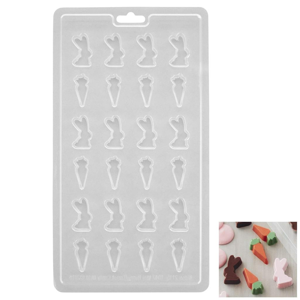 MOLDE PARA CHOCOLATE (3D) WILTON - COELHOS E CENOURAS