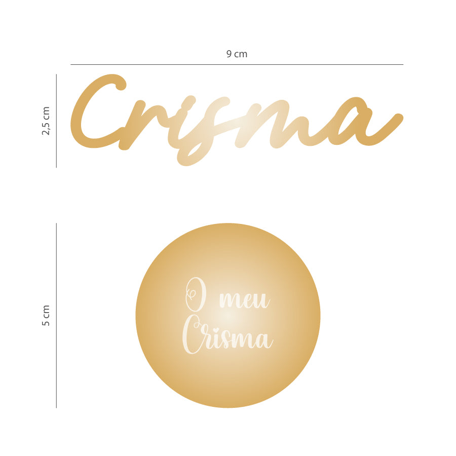 Aplique Crisma Acrílico