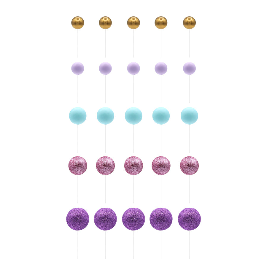Conjunto Esferas Violeta, Rosa & Azul