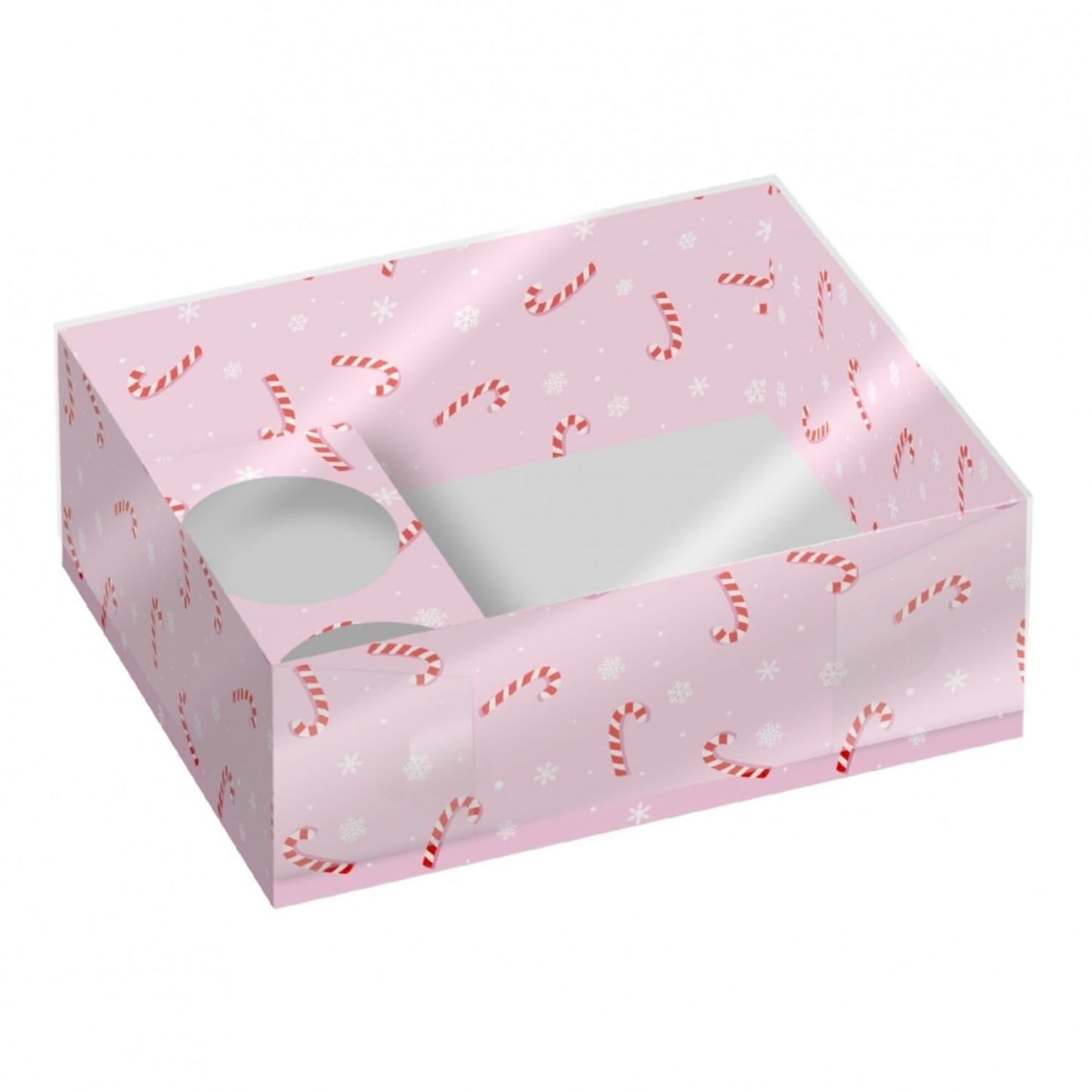 CONJUNTO DE 2 CAIXAS PARA DOCES E CUPCAKES SIMPLY MAKING - BENGALA DOCE DE NATAL