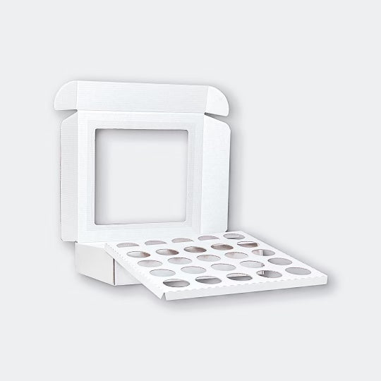 Caixa para 25 Brigadeiros (BRANCA) c/ janela - PACK 10UN