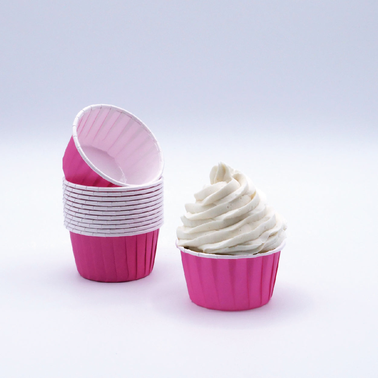 Cápsulas Cupcake Rosa Choque