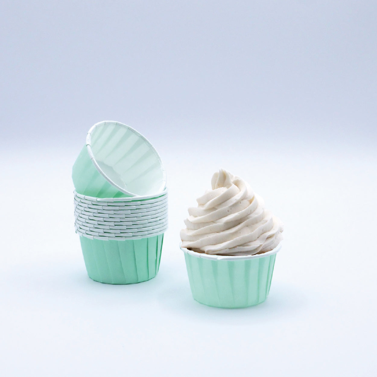 Cápsulas Cupcake Verde Água