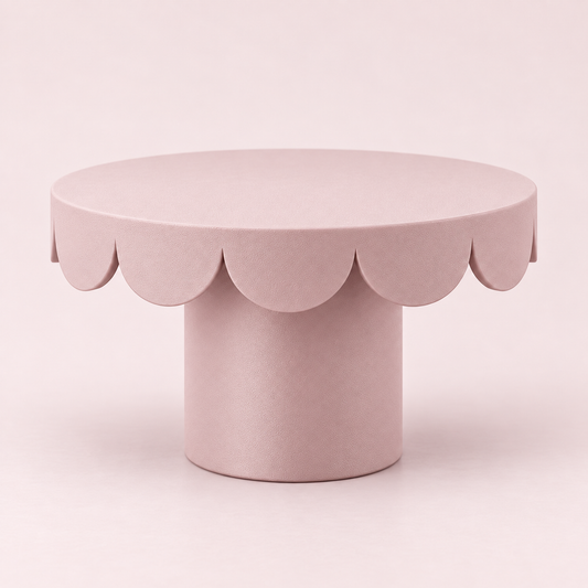 Prato de Bolo Pétala 22x14cm - Rosa Velho