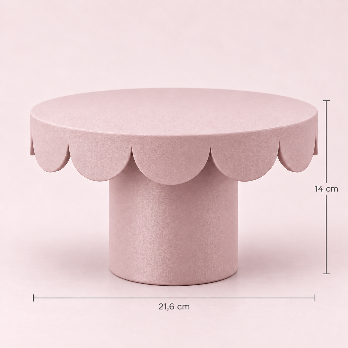 Prato de Bolo Pétala 22x14cm - Rosa Velho
