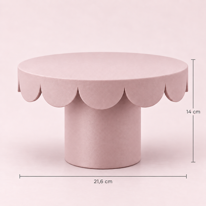 Prato de Bolo Pétala 22x14cm - Rosa Velho