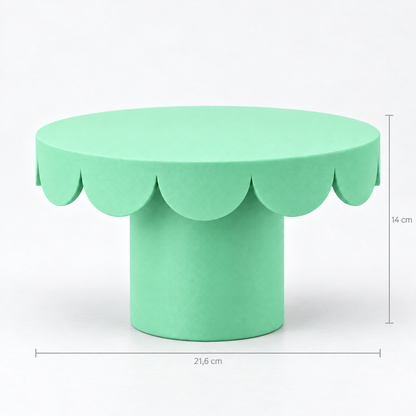 Prato de Bolo Pétala 22x14cm - Verde Menta