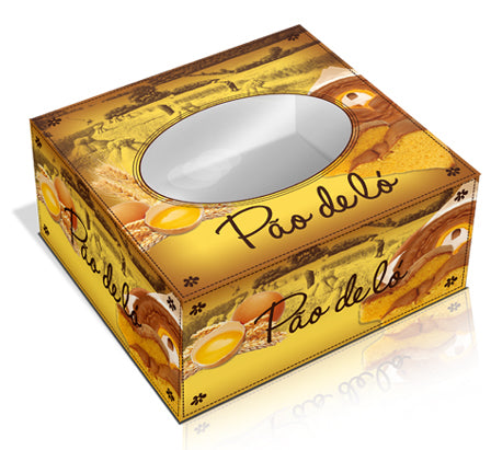 Caixa p/ Pão de Ló 37x37x11 - 10 unidades