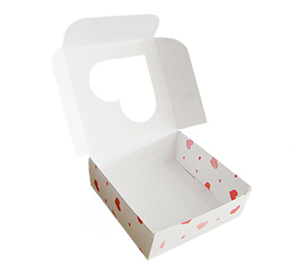 Heart-shaped Window Box 10x10x3.5cm - Pack of 10