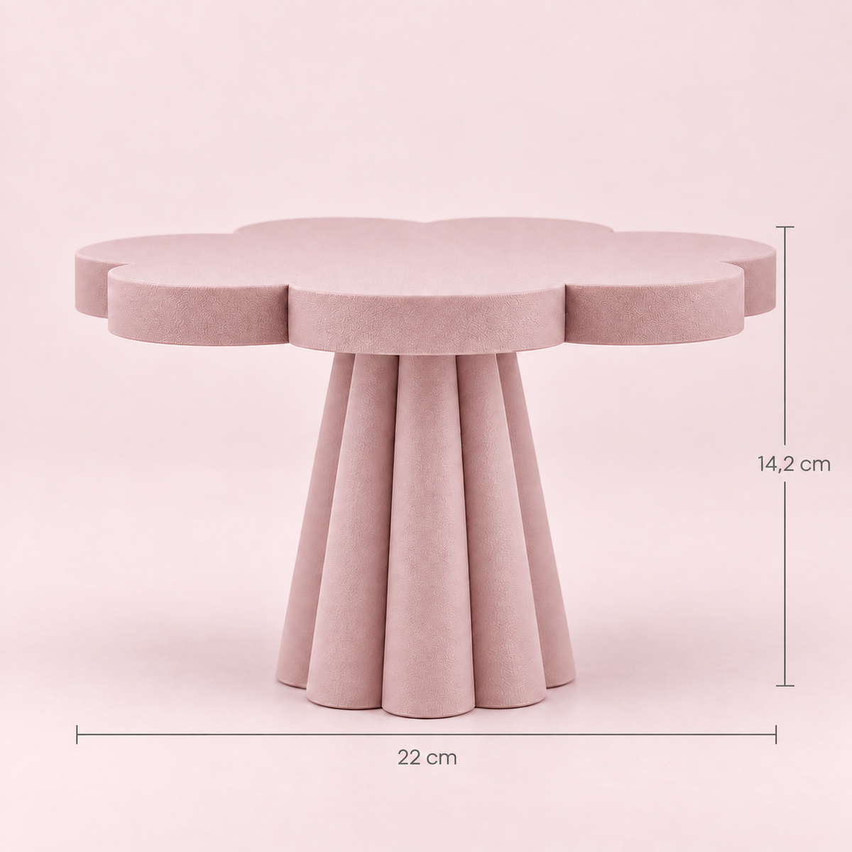 Prato de Bolo Flora 22x14cm - Rosa Velho