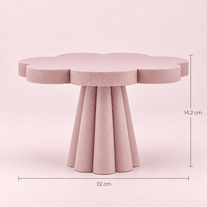 Prato de Bolo Flora 22x14cm - Rosa Velho