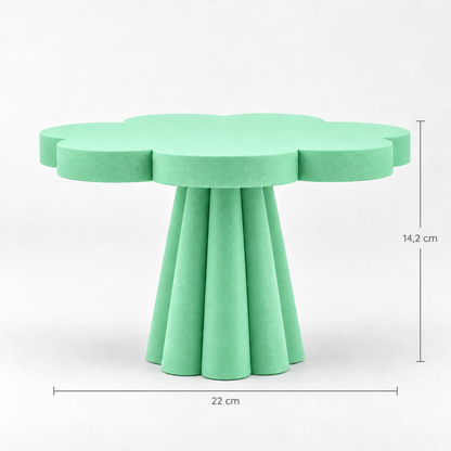 Prato de Bolo Flora 22x14cm - Verde Menta