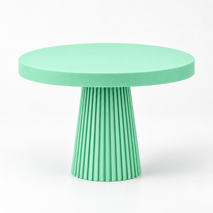 Prato de Bolo Plissado 22x13cm  - Verde Menta