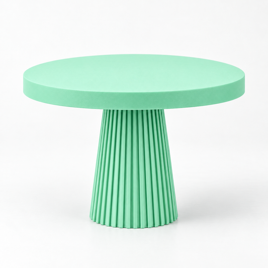 Prato de Bolo Plissado 22x13cm  - Verde Menta