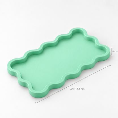 Bandeja Onda 22x13cm - Verde Menta