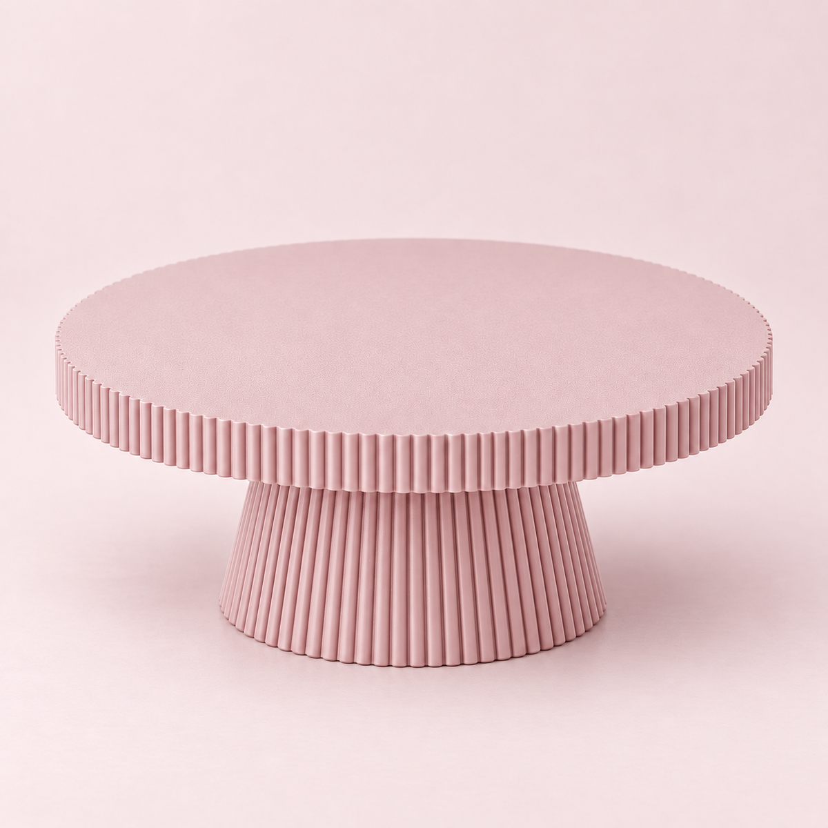 Prato de Bolo Plissado Pequeno 15x6.5cm - Rosa Velho
