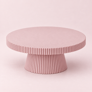 Prato de Bolo Plissado Pequeno 15x6.5cm - Rosa Velho