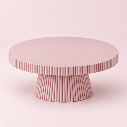 Prato de Bolo Plissado Pequeno 15x6.5cm - Rosa Velho