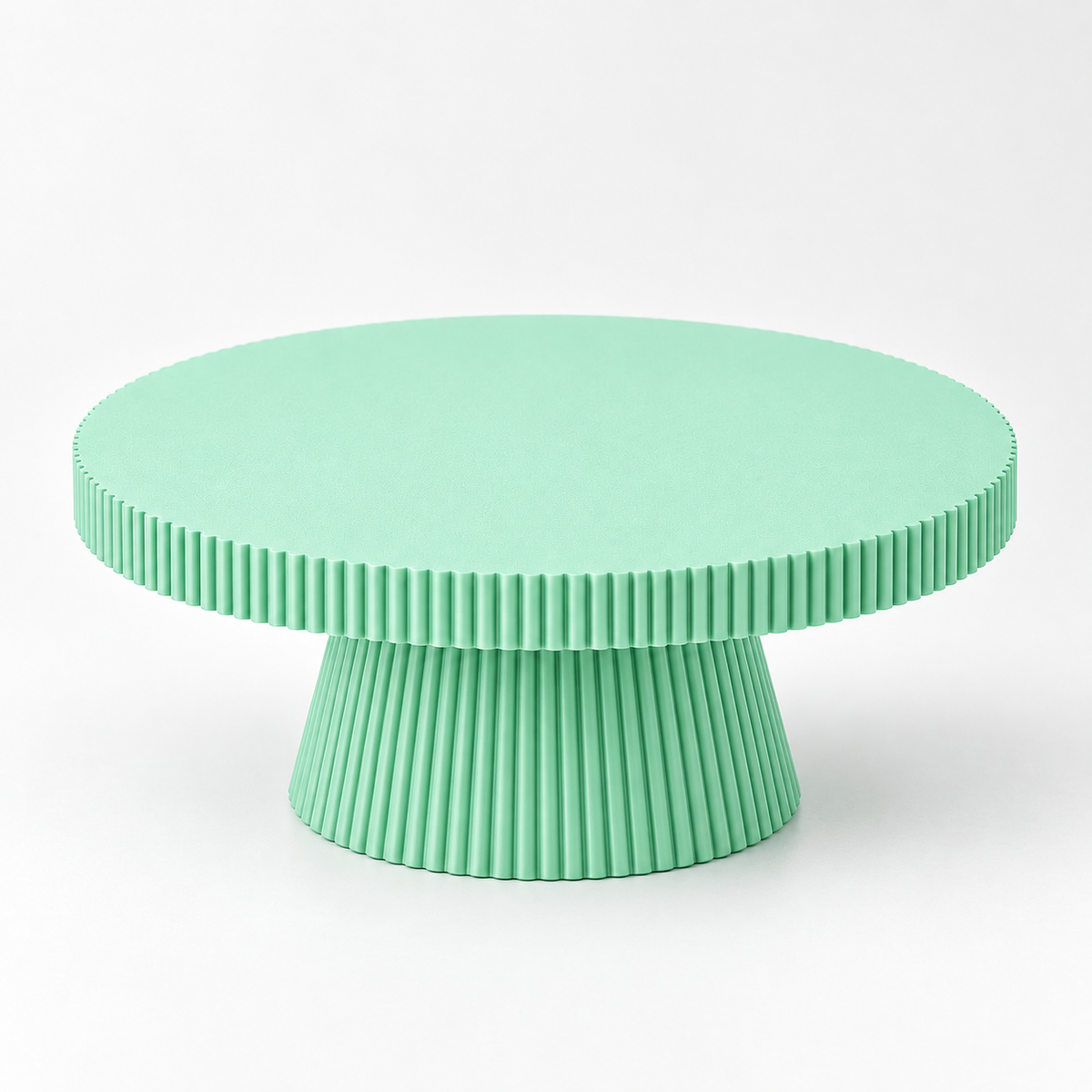 Prato de Bolo Plissado Pequeno 15x6.5cm - Verde Menta