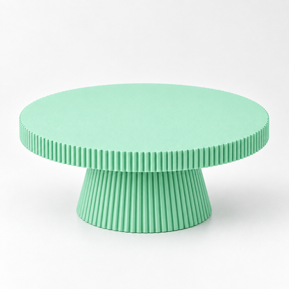 Prato de Bolo Plissado Pequeno 15x6.5cm - Verde Menta