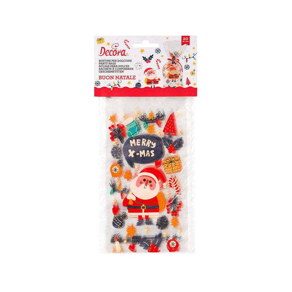 Christmas bags with Santa Claus motifs