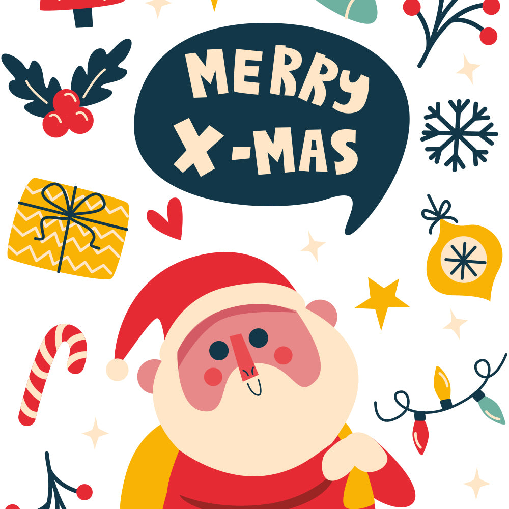 Christmas bags with Santa Claus motifs