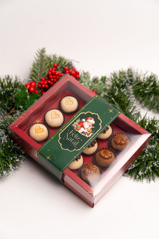 Caixa Vermelha 12 Doces c/ Cinta - Linha Nostalgia