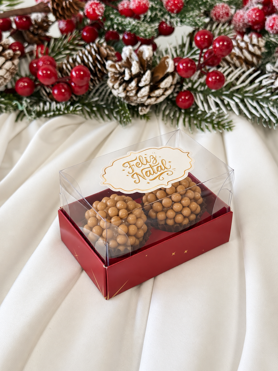 Etiqueta Autocolante Natal Dourado 5cm - Pack 10 un.