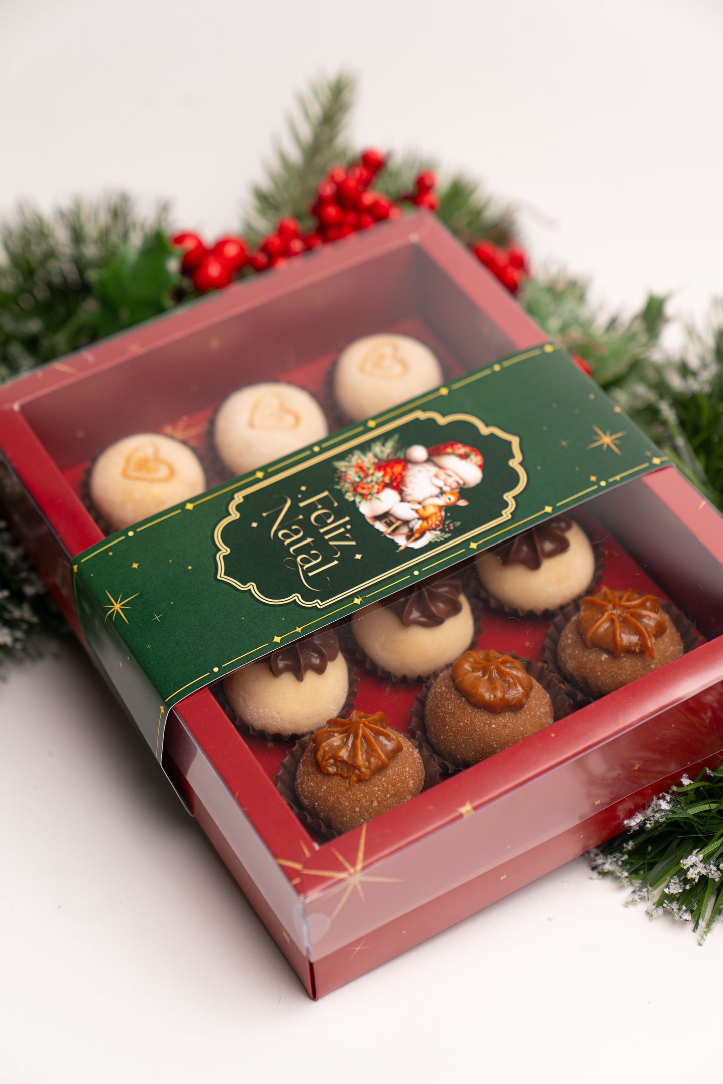 Caixa Vermelha 12 Doces c/ Cinta - Linha Nostalgia