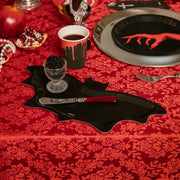 6 Pratos 37x18,5cm Forma Morcego - Halloween