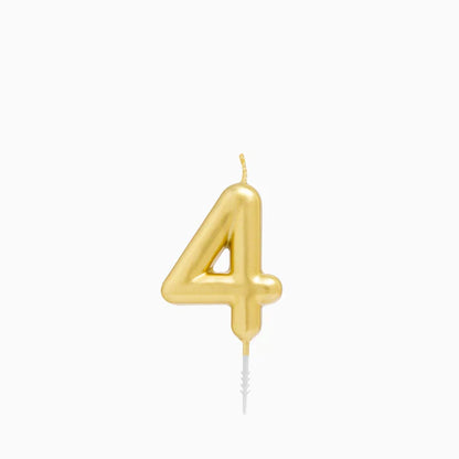 Vela de Aniversário Dourado 6cm nº4
