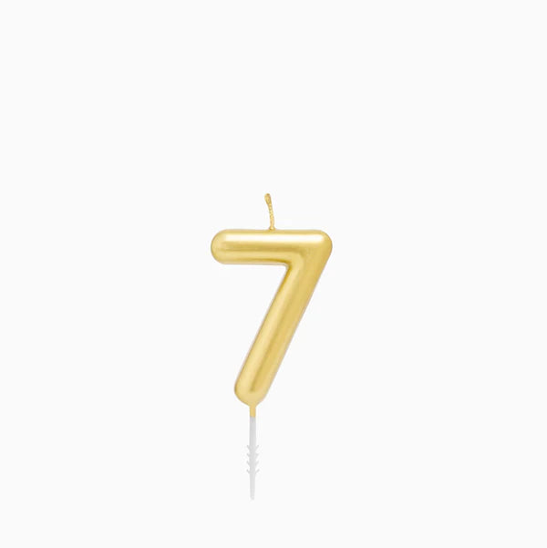 Vela de Aniversário Dourado 6cm nº7
