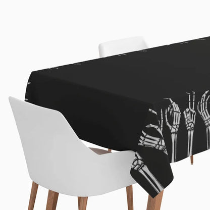Toalha de Mesa de Papel em Rolo 1.2x5m Braços de Esqueleto Preto