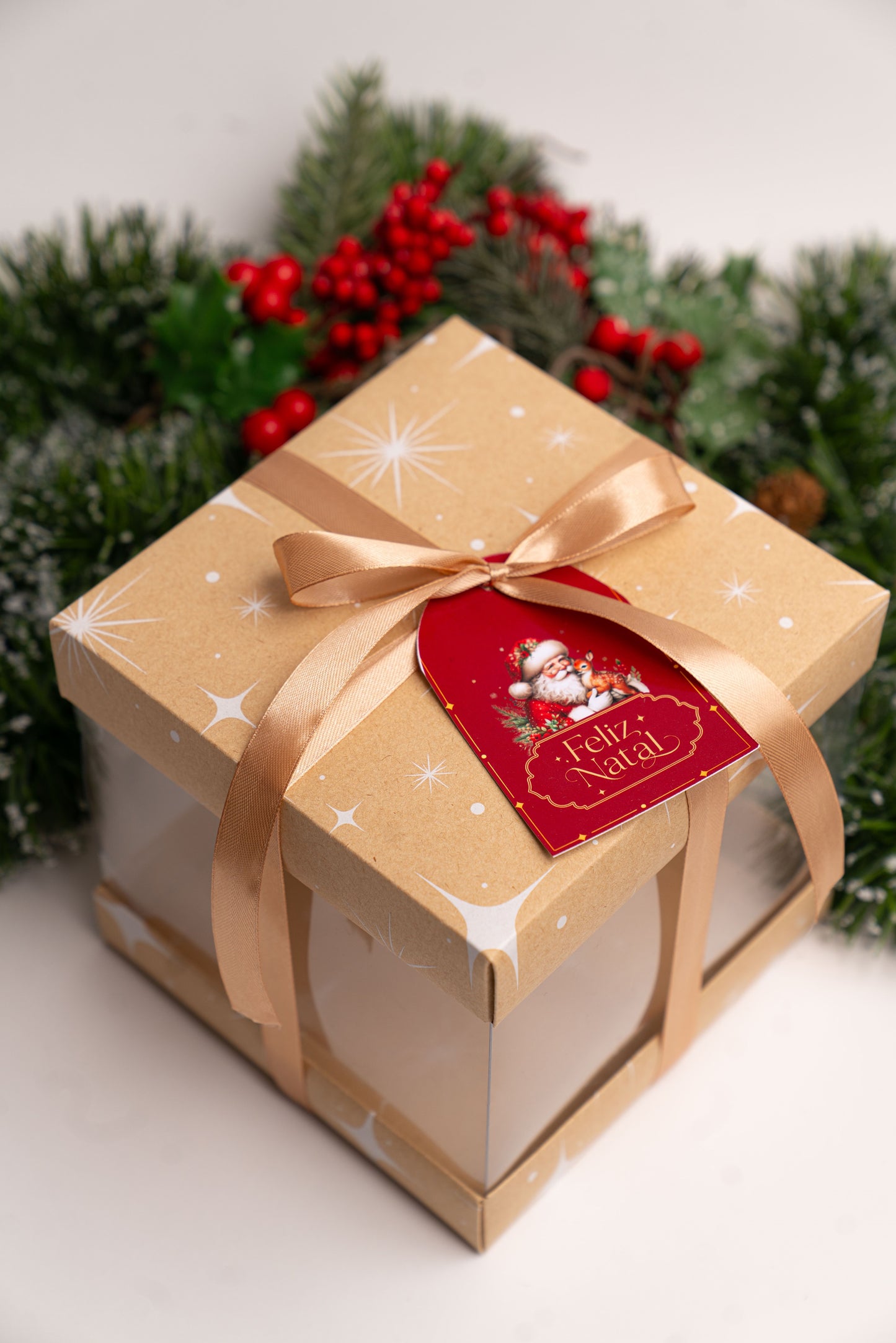 Caixa 15x15x15cm - Linha Estrela de Natal
